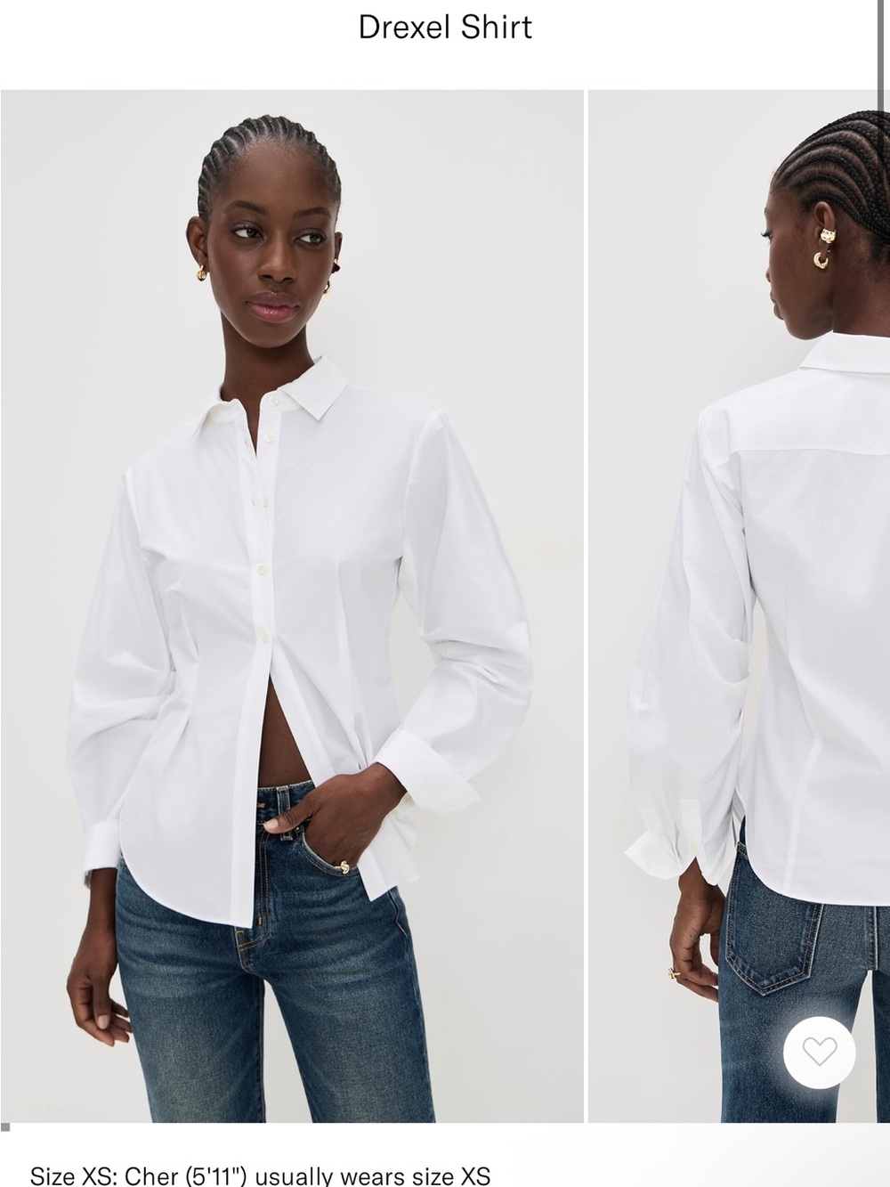 Drexel White Button-Down Shirt for Women